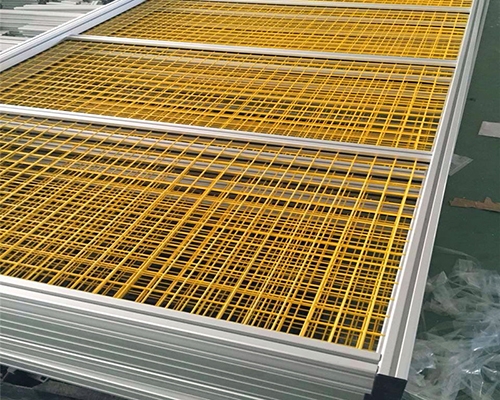 黄色网格铝框制作